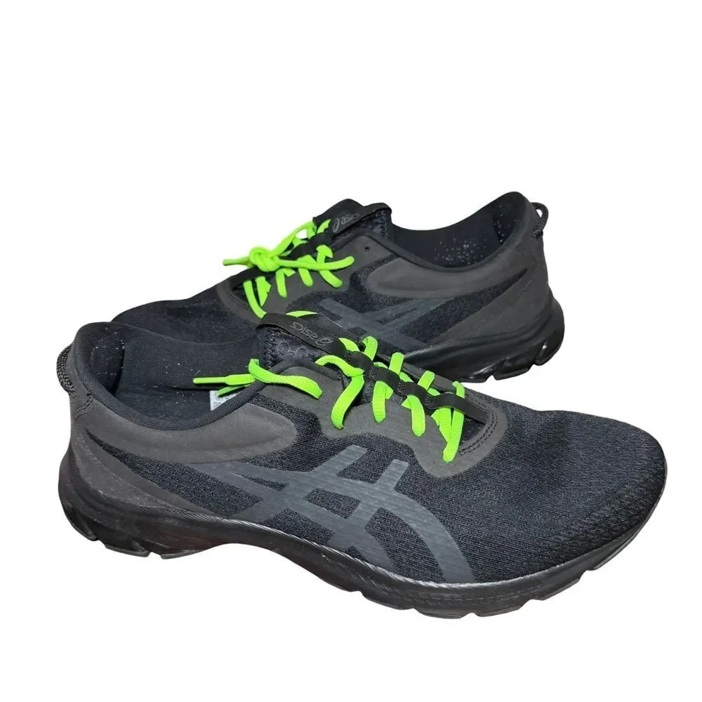 Men’s asic Black and Neon Green Athletic Shoes size 14